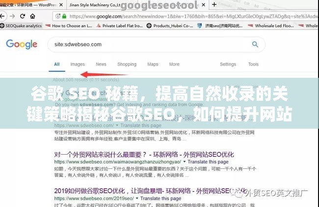 谷歌 SEO 秘籍，提高自然收录的关键策略揭秘谷歌SEO，如何提升网站自然收录的高效策略