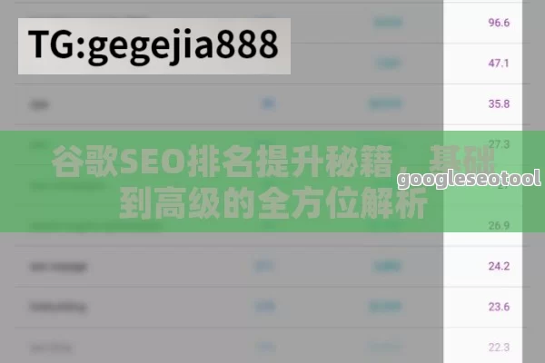 谷歌SEO排名提升秘籍，基础到高级的全方位解析