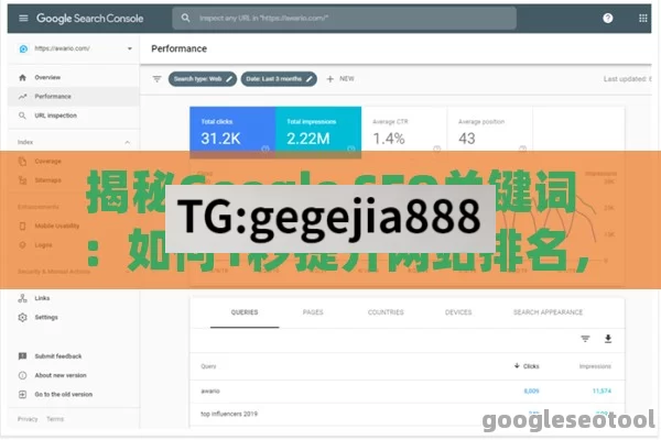 揭秘Google SEO关键词：如何1秒提升网站排名，开启流量之门