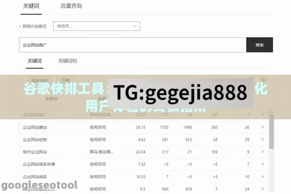 谷歌快排工具：快速提升网站性能，优化用户体验的终极指南