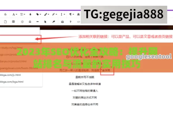 2023年SEO优化全攻略：提升网站排名与流量的实用技巧